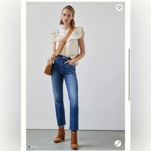 MOTHER The Tripper Ankle Fray Denim - Nature Touch Base